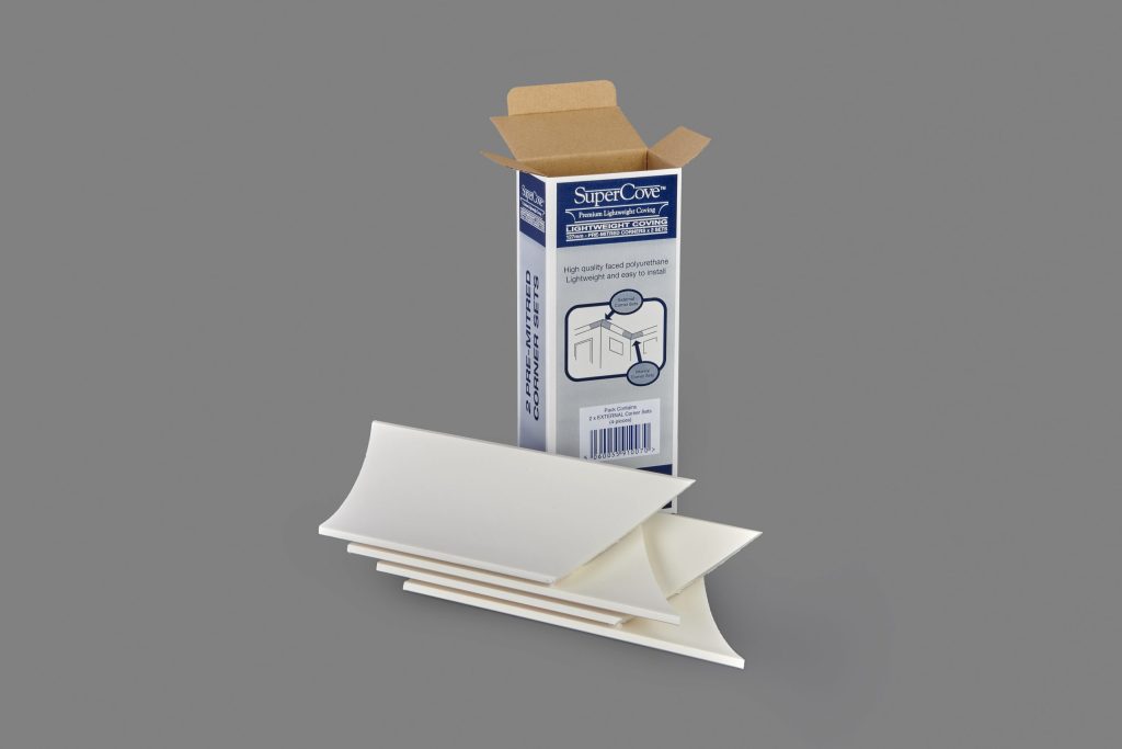 SuperCove Lightweight Coving – Pre-Mitred External Corner x 2 Sets